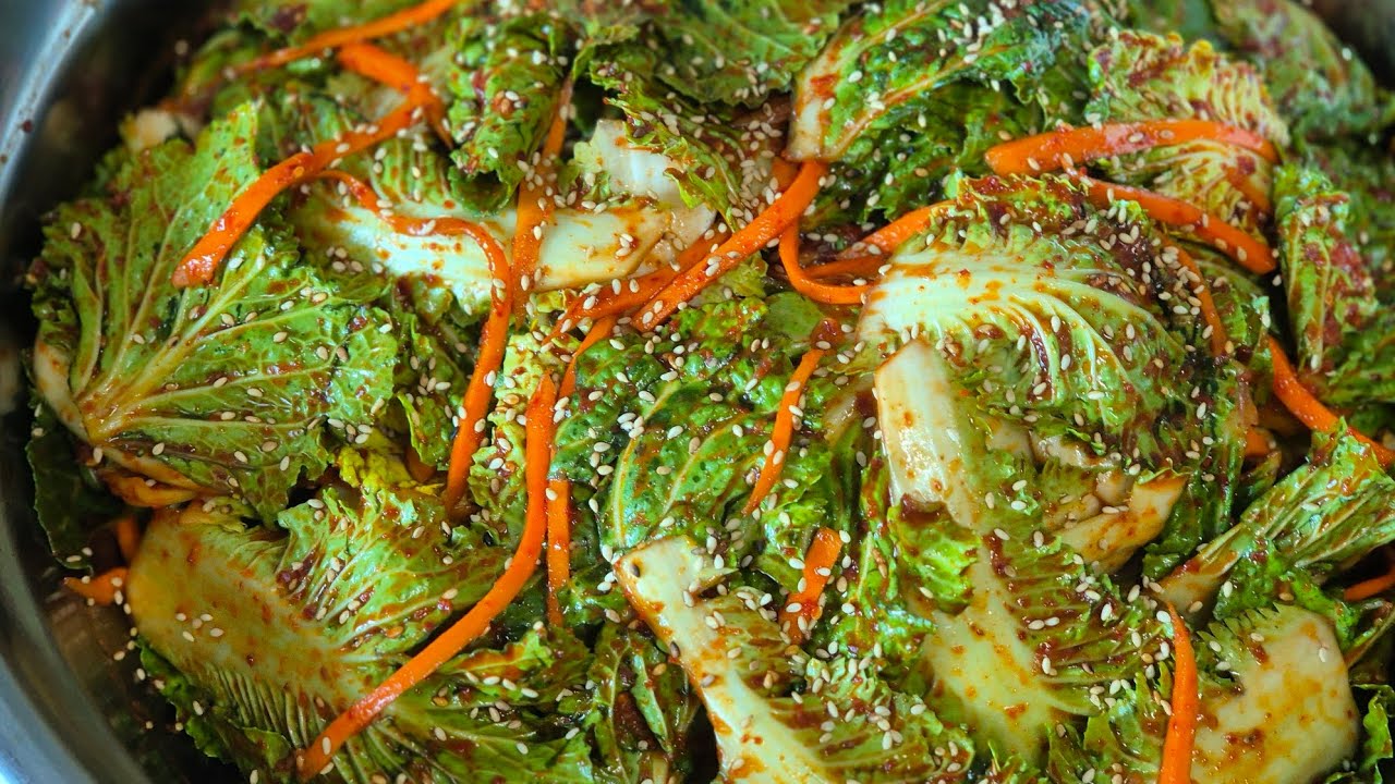 봄동무침 🥬 젓갈없이  감칠맛나게 무처 보아요 🤗