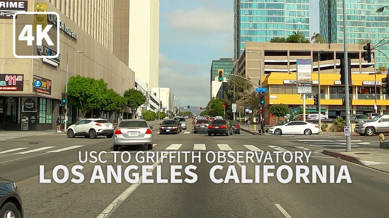 [4K] Driving University of Southern California (USC) to Griffith Park on Vermont Avenue, Los Angeles