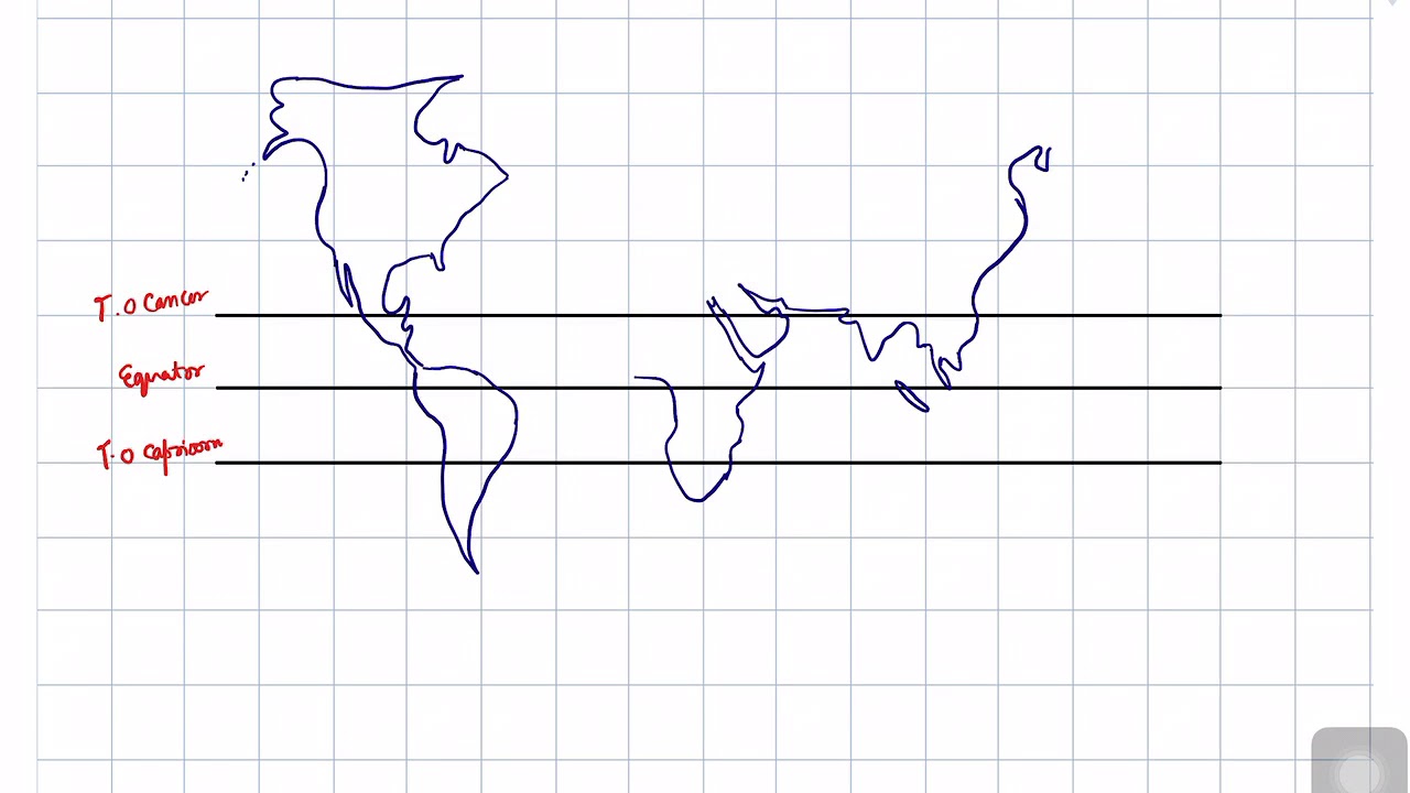 Draw the world map- step by step process explained
