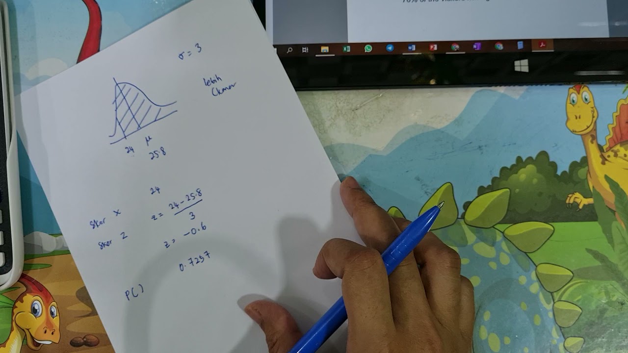 Mencari kebarangkalian dan skor z menggunakan kalkulator classwiz
