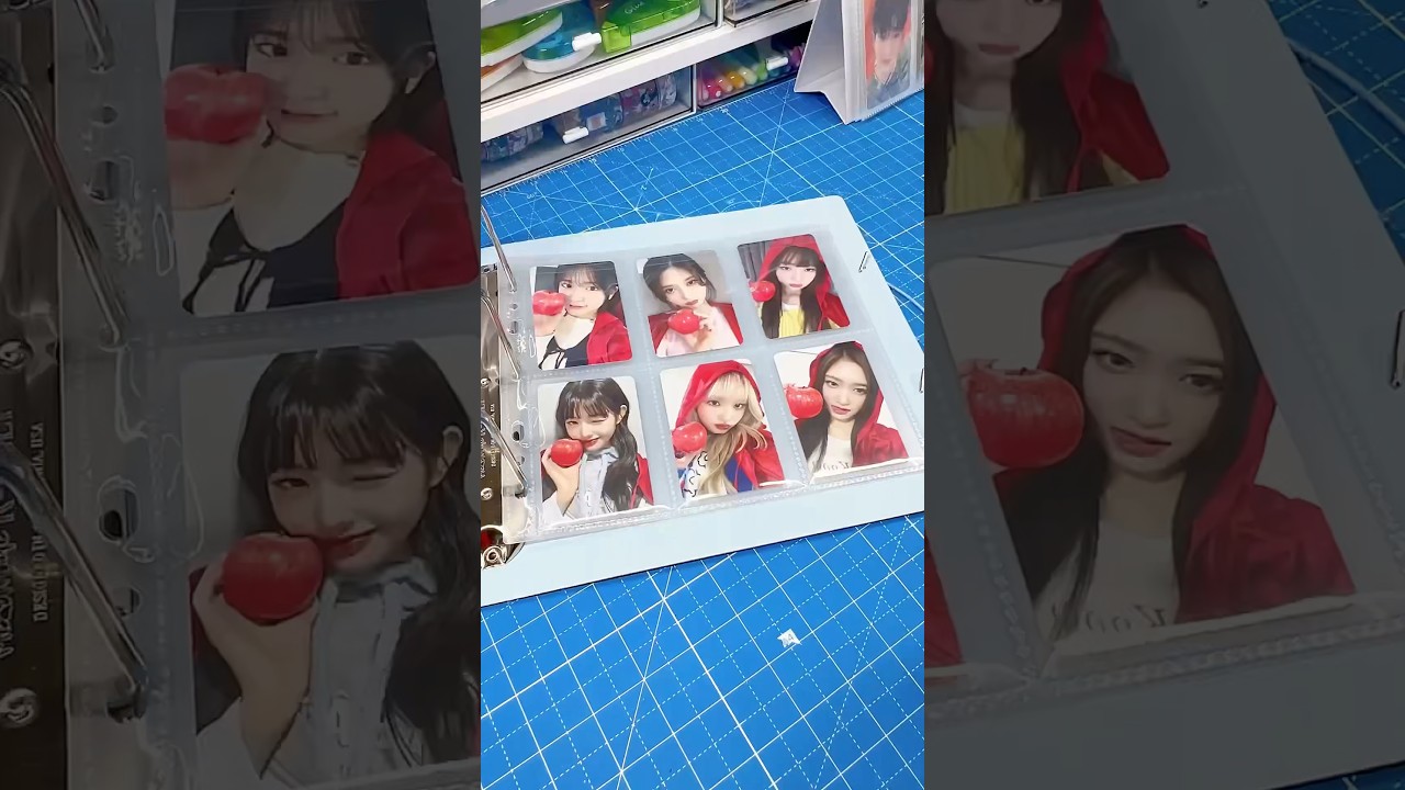Moving my OT6 IVE Photocard Collection to a 3 Inch Meowcafe Binder! ☁️ #kpopphotocard