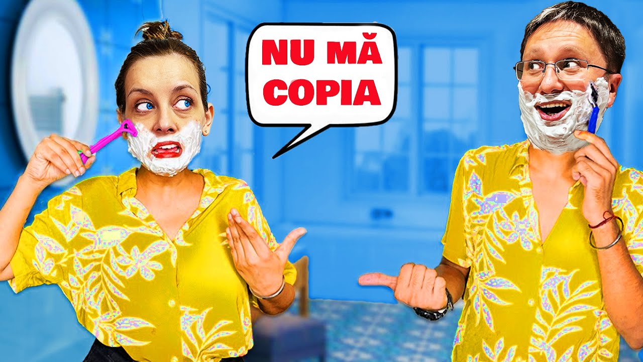 👩 Mami îl IMITĂ pe Tati 👨 24 de ore ⏰