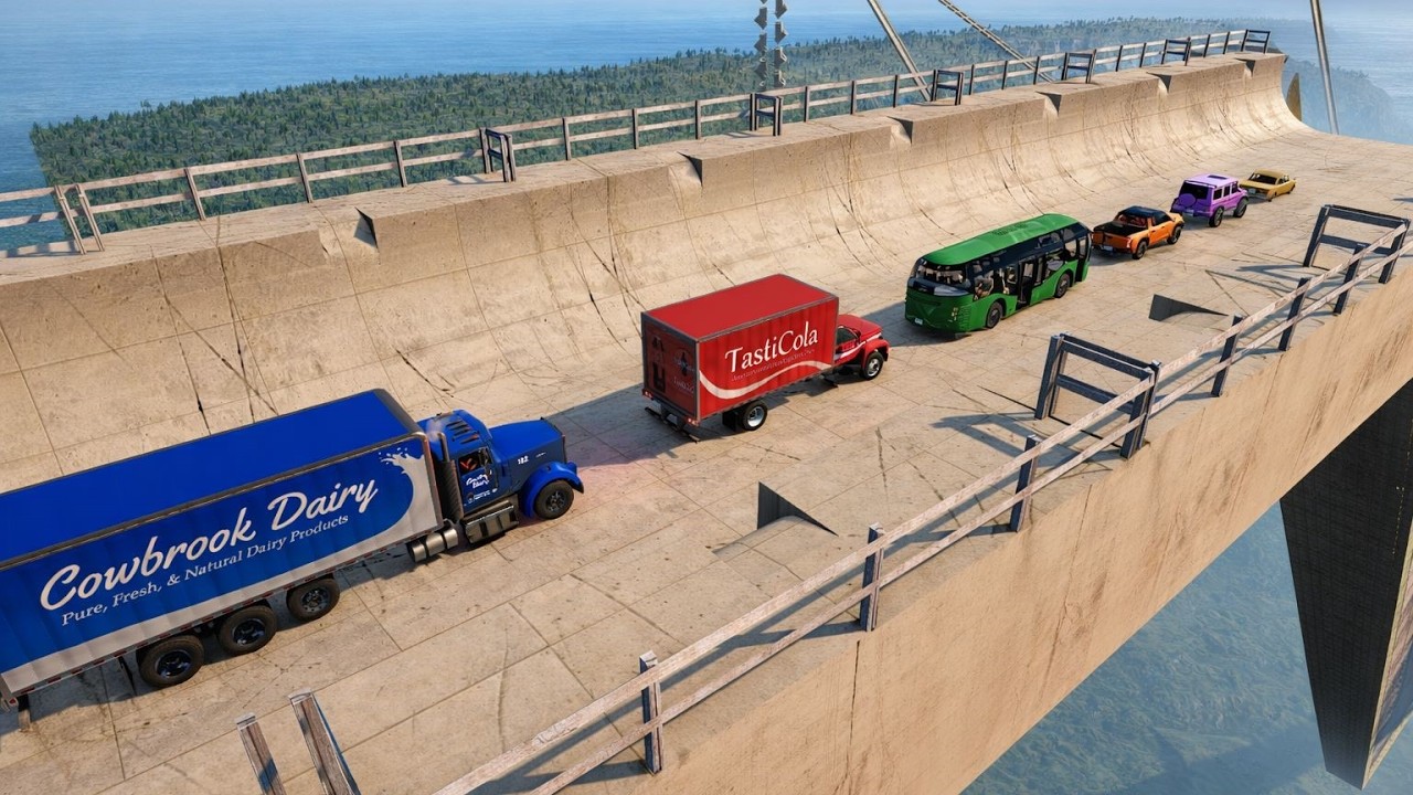 Full Throttle + Downhill = TOTAL CHAOS 😱🔥🚘| BeamNG.drive