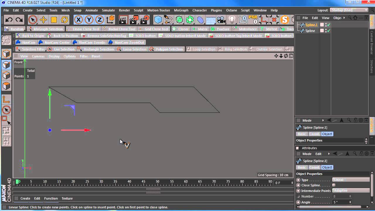 C4D Quicktip: Creating Straight Lines with Spline Tool in Cinema 4D