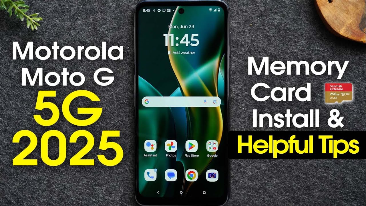 Moto G 5G 2025 How to Install a Memory Card and Helpful Tips | H2techvideos