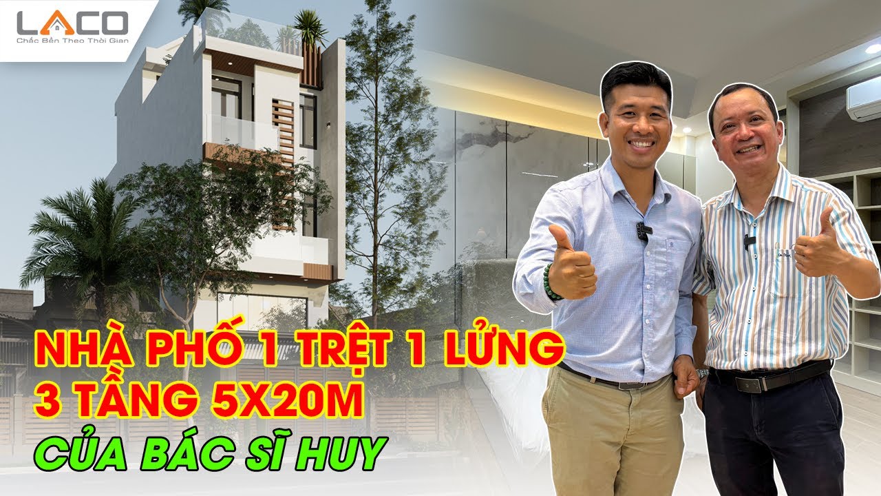 Nhà Phố 1 Trệt 1 Lửng 2 Tầng Sân Thượng 5x20m Của Bác Sĩ Huy Tại Bình Chánh - Xây Nhà Trọn Gói LACO