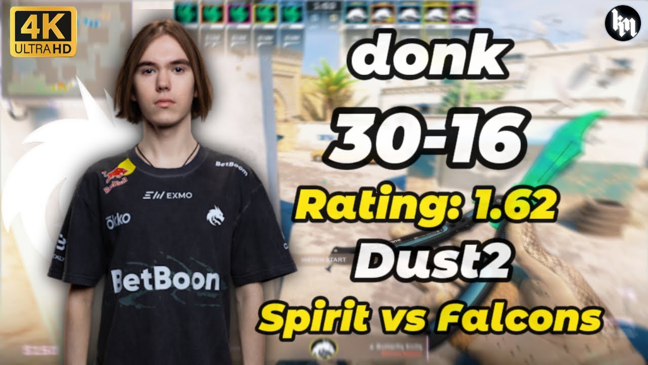 donk (30-16) Spirit vs Falcons (Dust2) | StarLadder Budapest Major 2025 #cs2 #donk