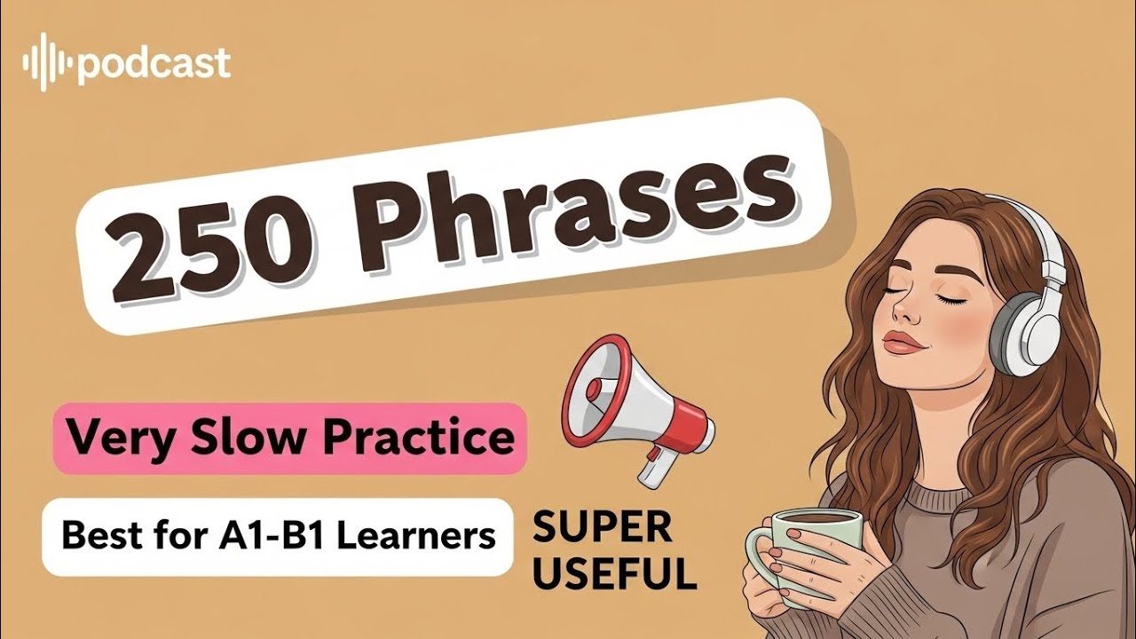 250 most commonly used English phrases in everyday conversations | Slow English Practice 