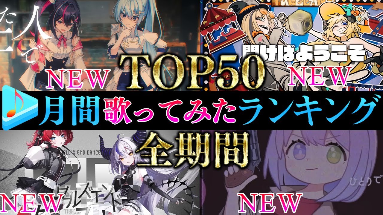 【ALLTIME全期間/月間TOP50】7月ホロライブ歌ってみた月間ランキング 50 most viewed cover song this MONTH【2025年7月】【hololive】