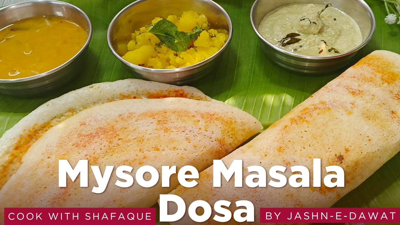 Mysore Masala Dosa Recipe | Masala Dosa Recipe with spicy Red chutney.