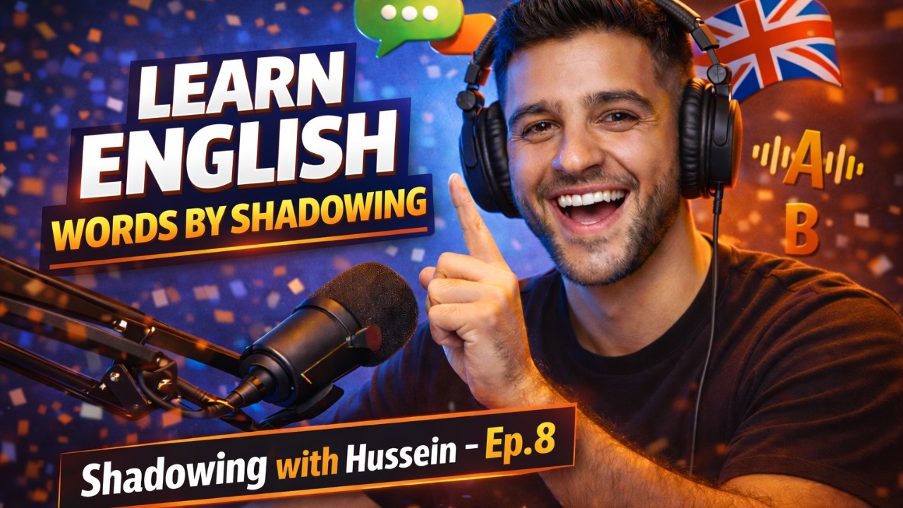 Shadowing with Hussein Learn English Words by Shadowing – Episode 8