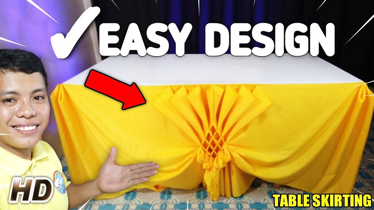 EASY DIAMOND DESIGN TABLE SKIRTING #TUTORIAL