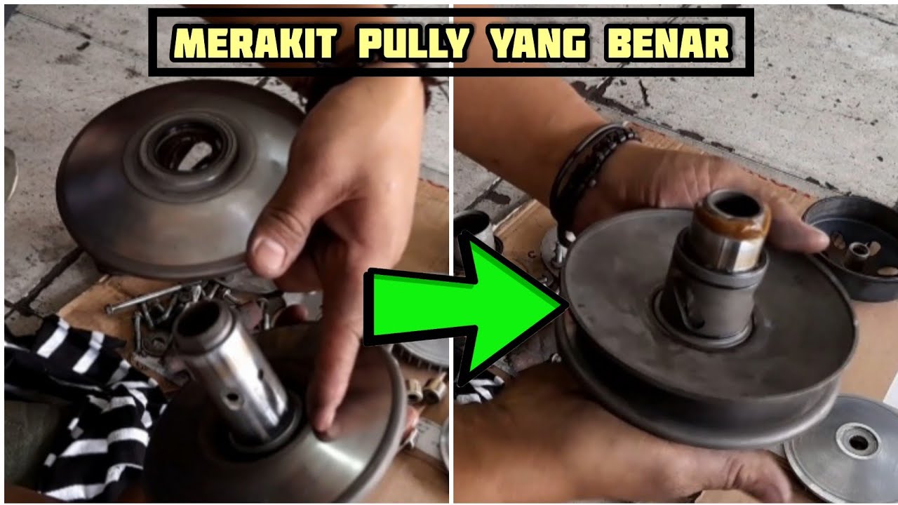 cara merakit pully yang benar | merakit pully belakang | abdul motor