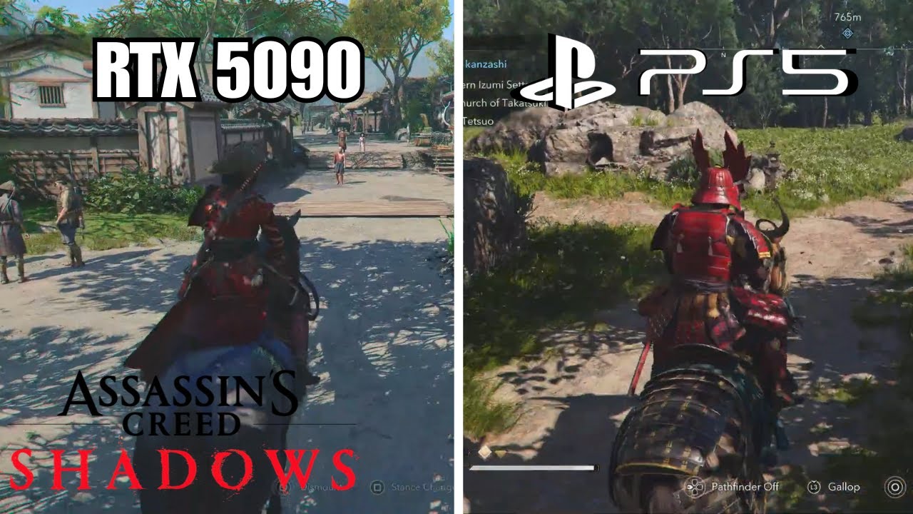 Assassin's Creed Shadows I RTX 5090 vs PS5 (4K 60 fps)