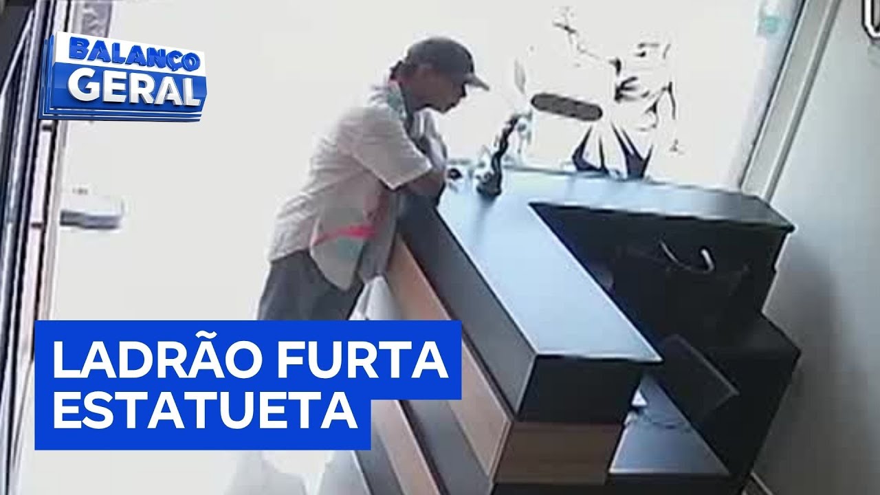 Ladrão furta estatueta de escritório de advocacia em Guarulhos, na Grande São Paulo