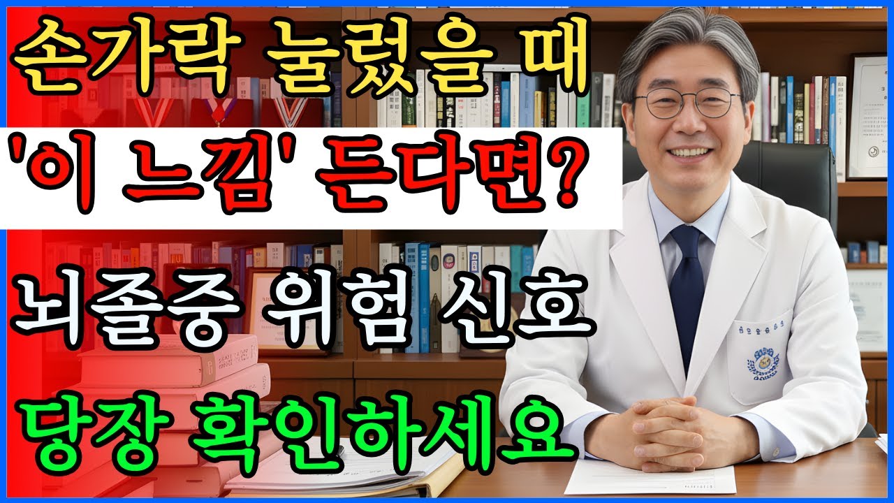 #뇌졸중 손가락을 눌렀는데 '이 느낌'이 든다면? 뇌가 죽어가고 있다는 위험 신호입니다 (자가진단)