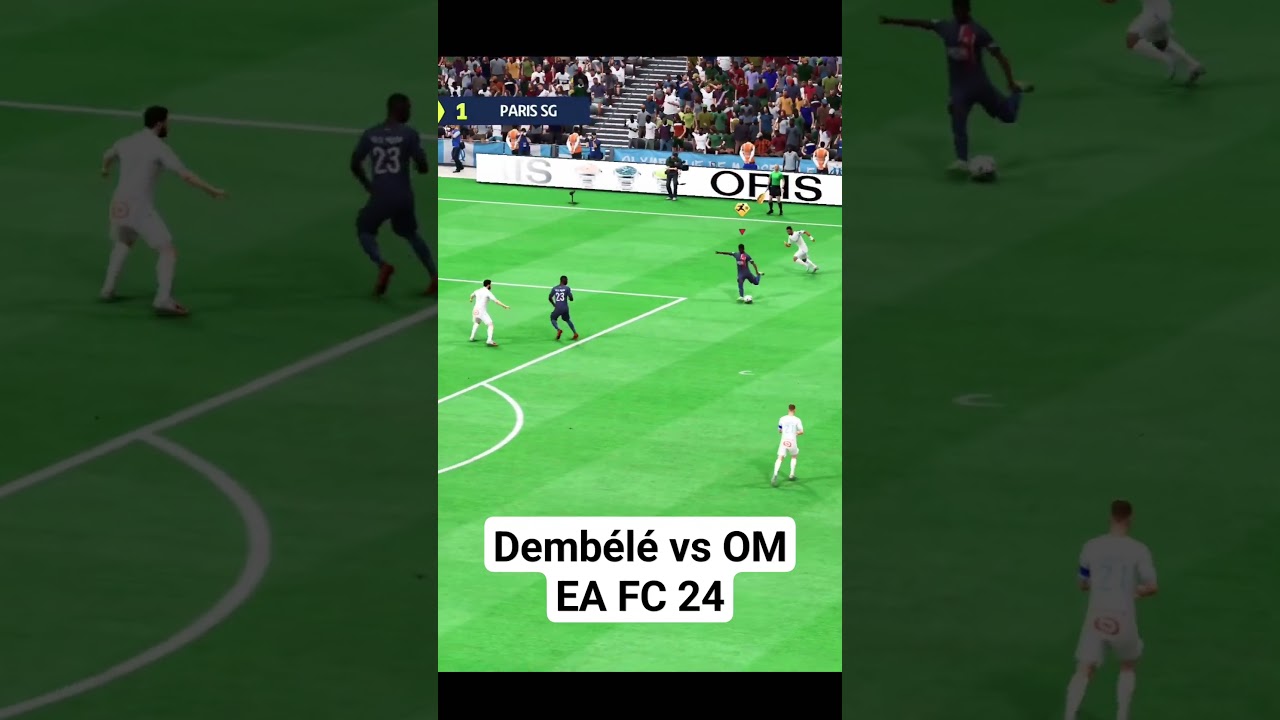 Demb&eacute;l&eacute; superbe but face &agrave; l'OM // EA FC 24 #eafc24 #fc24 #psg #france