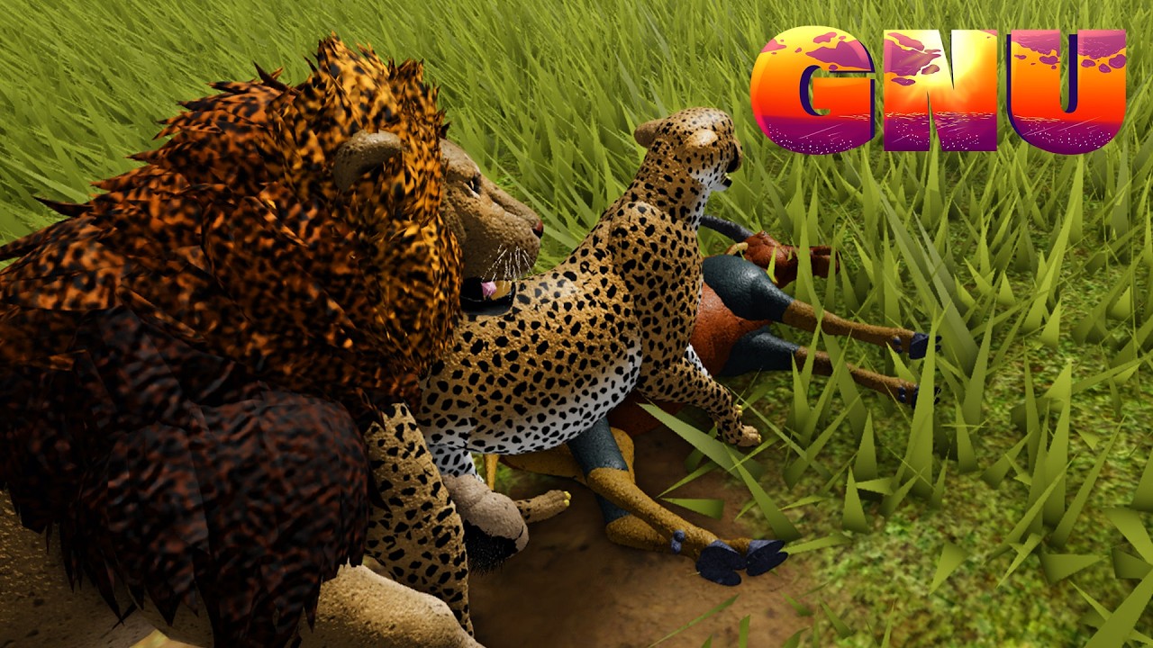 Гепард, который думал, что охотится, стал жертвой охоты!!! | Геймплей в дикой саванне 91