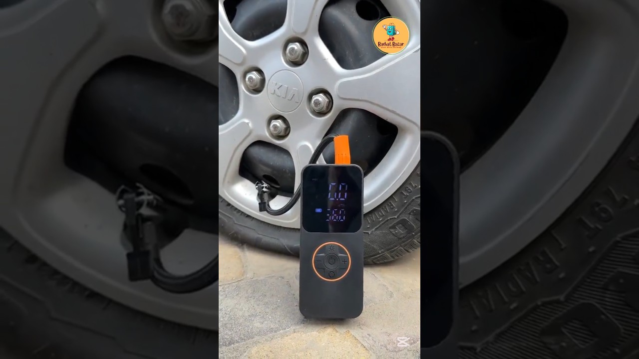 Portable Tyre Inflator Compressor | Digital Auto Stop | Car Bike Ball Pump 