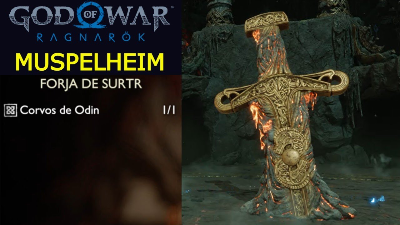 Forja de Surtr - Muspelheim - God of War Ragnarök - Todos os colecionáveis.