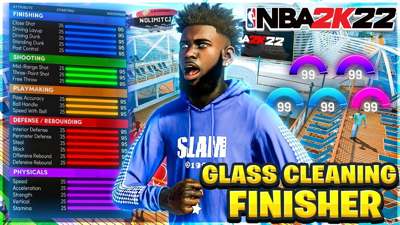 BEST GLASS CLEANING FINISHER BUILD NBA 2K22 CURRENT GEN! BEST BIG MAN BUILD TUTORIAL! CONTACT DUNKS!