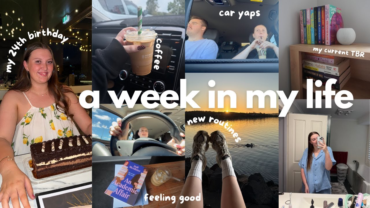 WEEK IN MY LIFE ⭐️ new routines, my current TBR, grocery haul + my 24th birthday vlog!
