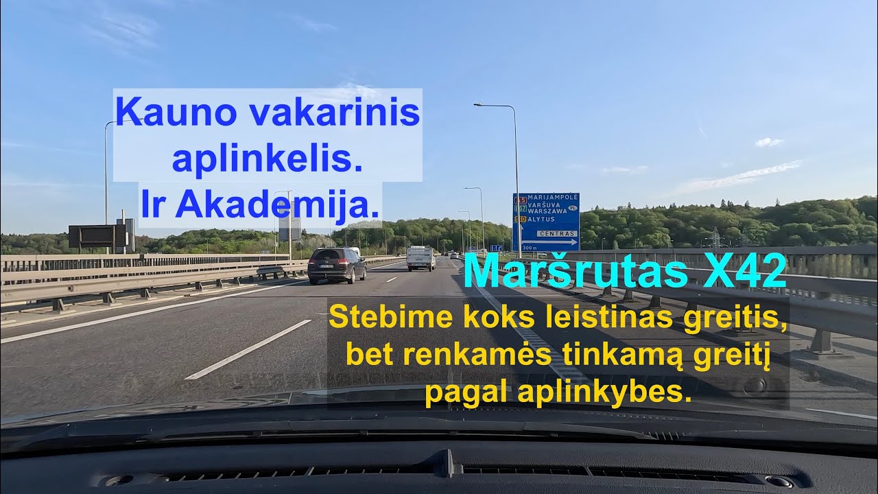 Maršrutas X42  Vakarinis aplinkelis ir Akademija.