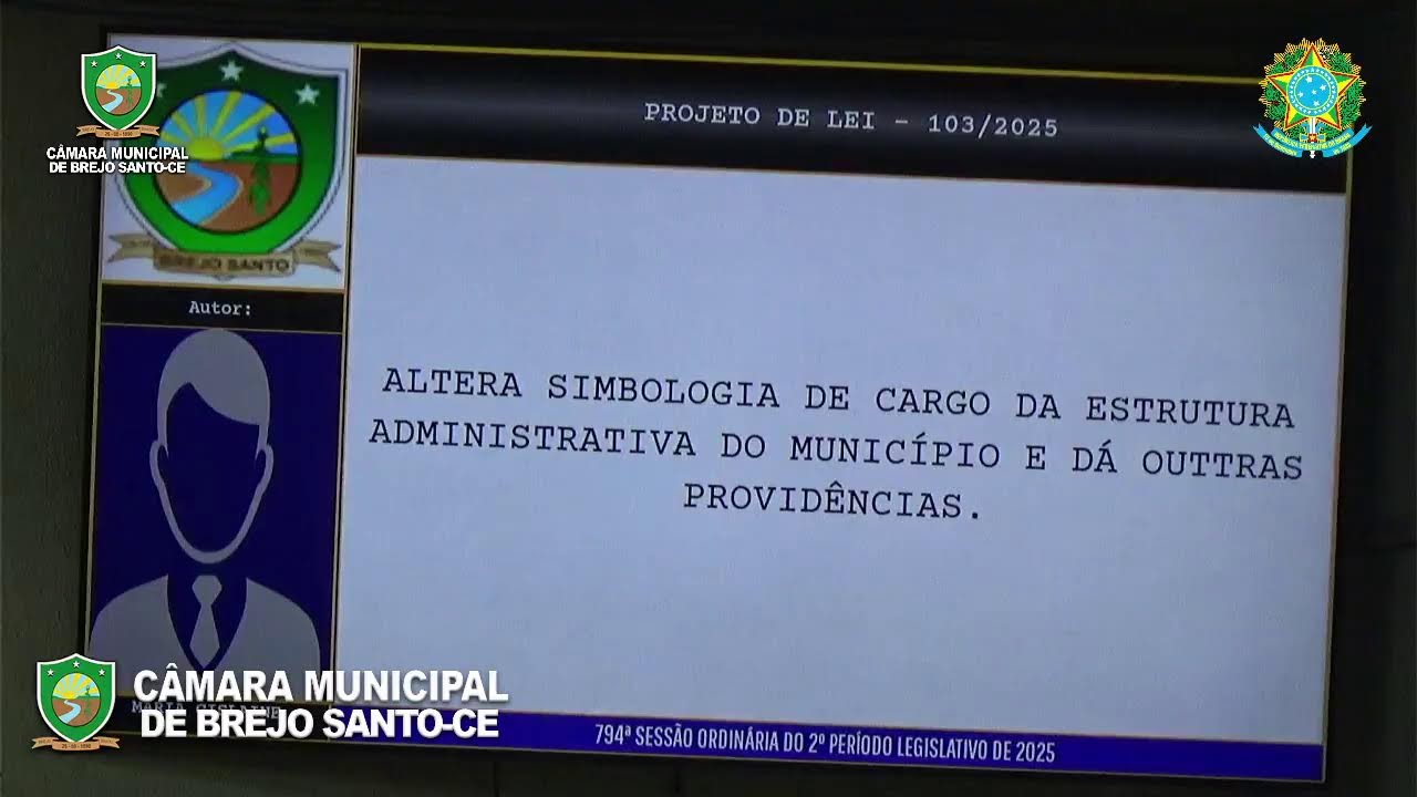 SESSÃO ORDINARIA  - Nº 794 - 23/10/2025