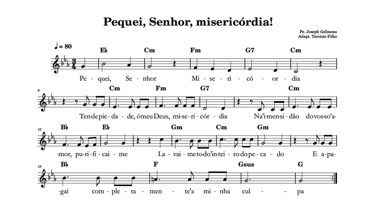 Pequei, Senhor, misericórdia! - Pe. Joseph Gelineau / Adapt. Tarcizio Filho