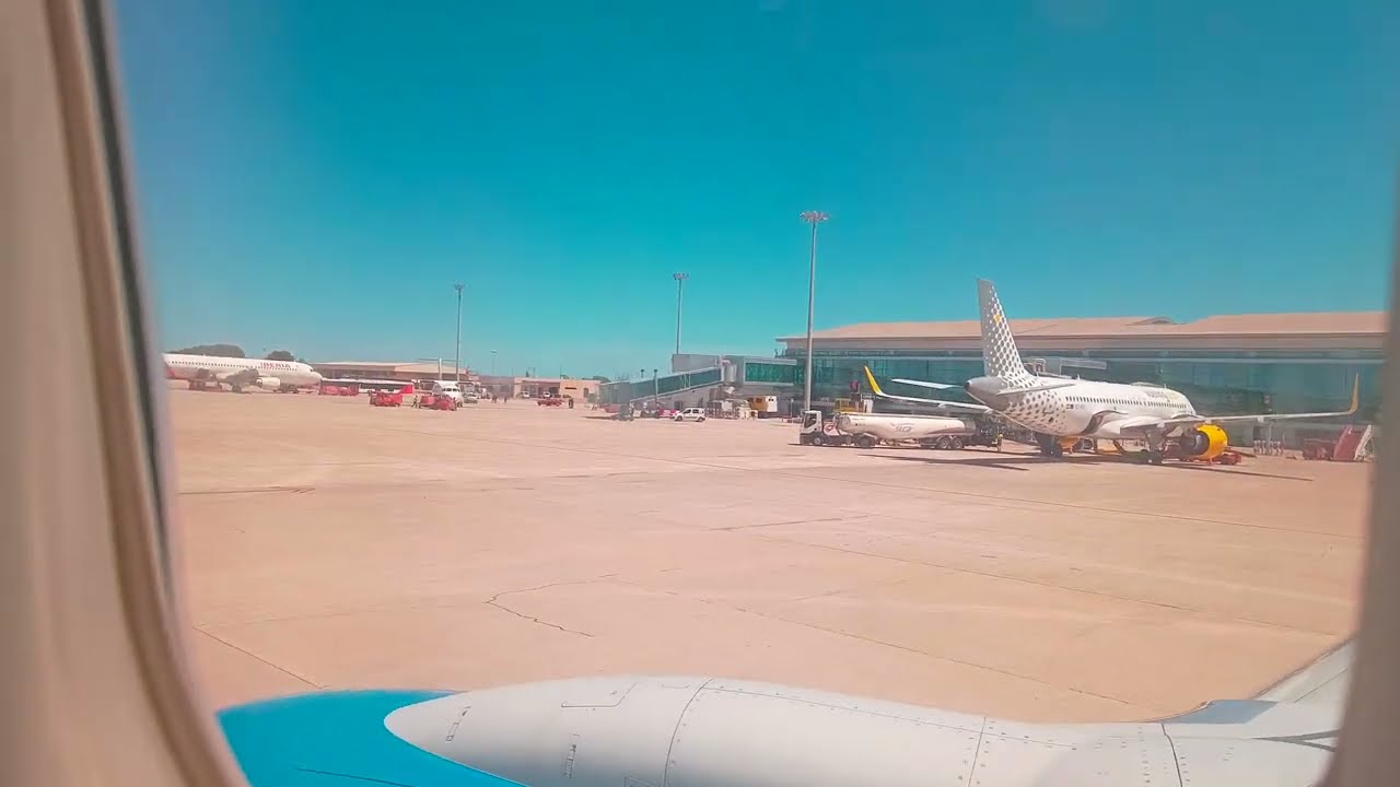 Menorca airport takeoff, Jet2 04 May 2023 13:15
