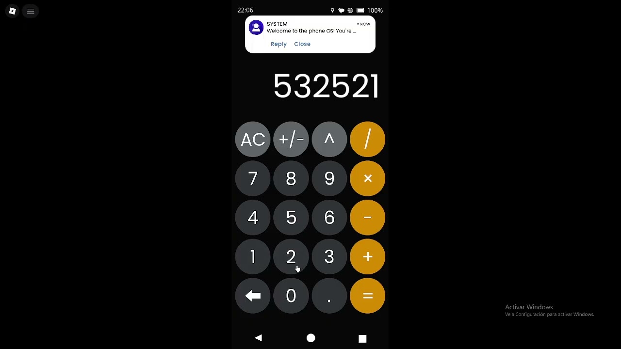 Uncovered badge on Phone OS emulator