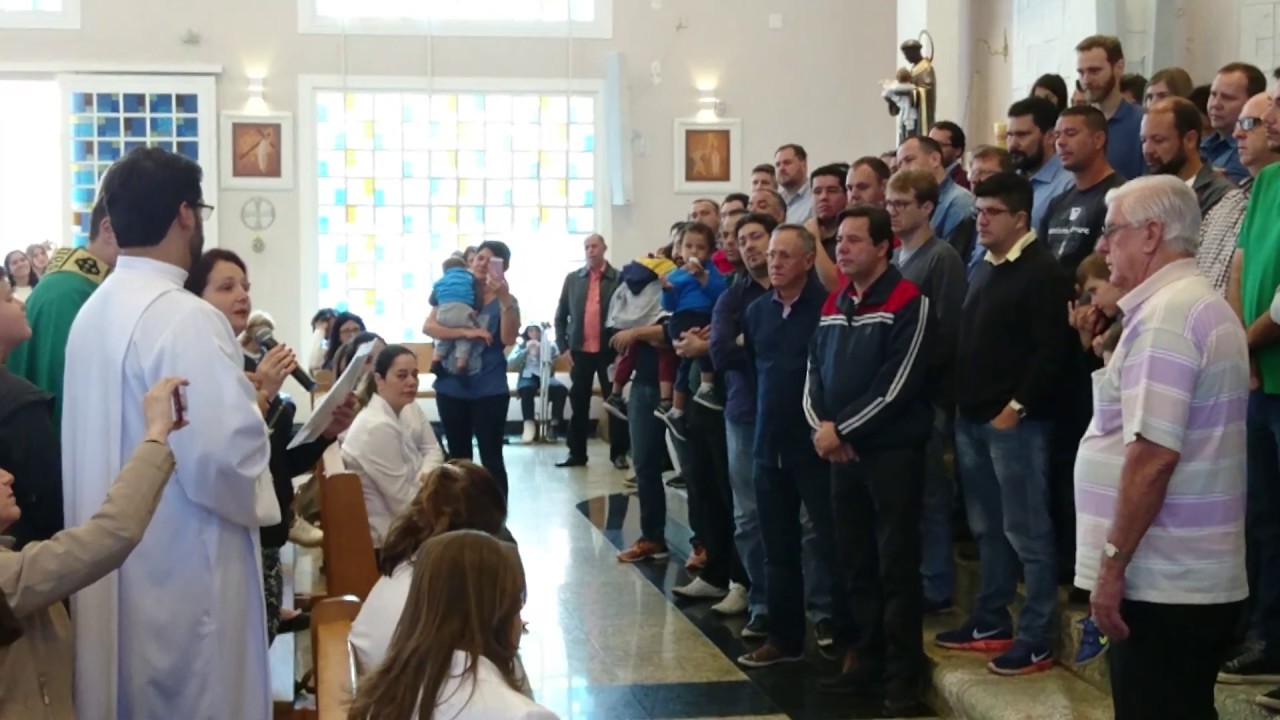 Homenagem Dia dos Pais 2018 Missa com Crianças Paróquia São Benedito Americana SP