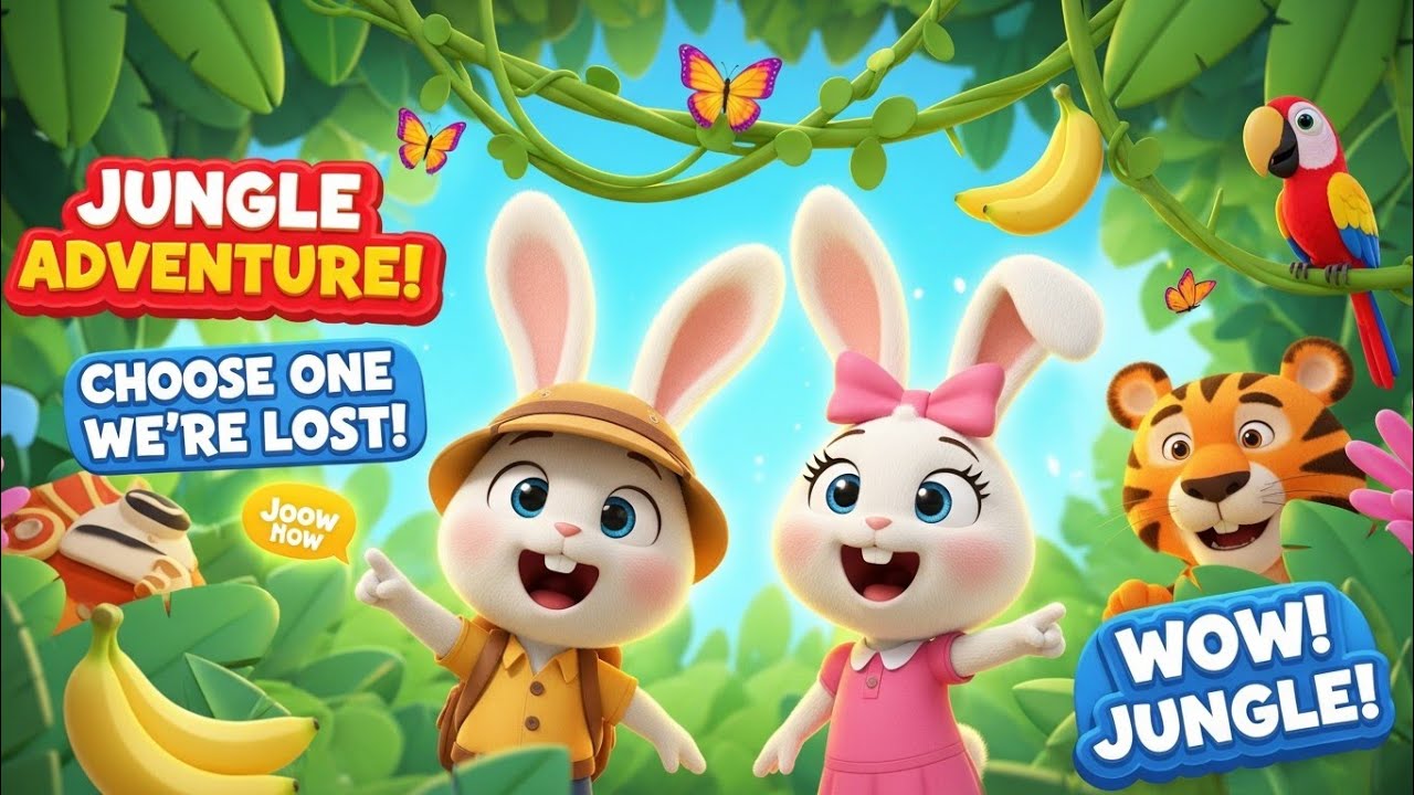 👉 “Ruby & Rosie LOST in the Jungle! 😱/Rabbit kids tv 