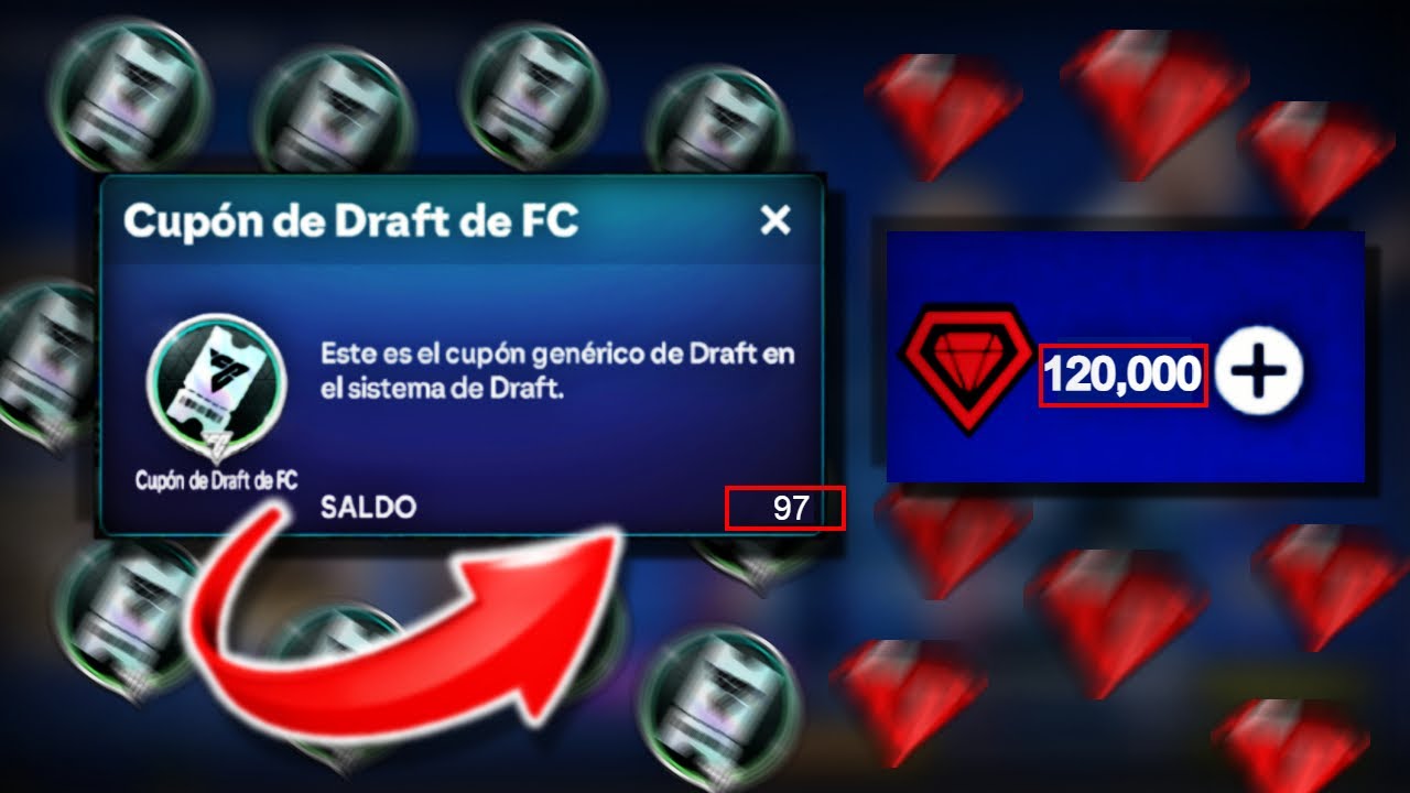 🚨¡CONSIGUE 90 CUPONES de DRAFT GRÁTIS y 120K JOYAS ASÍ en FC MOBILE! 💎🎁