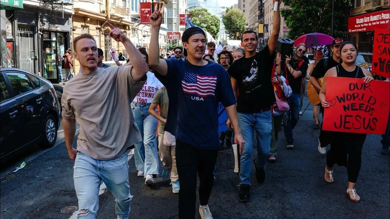 After the largest pride festival, hundreds took to the streets of San Francisco for Jesus!