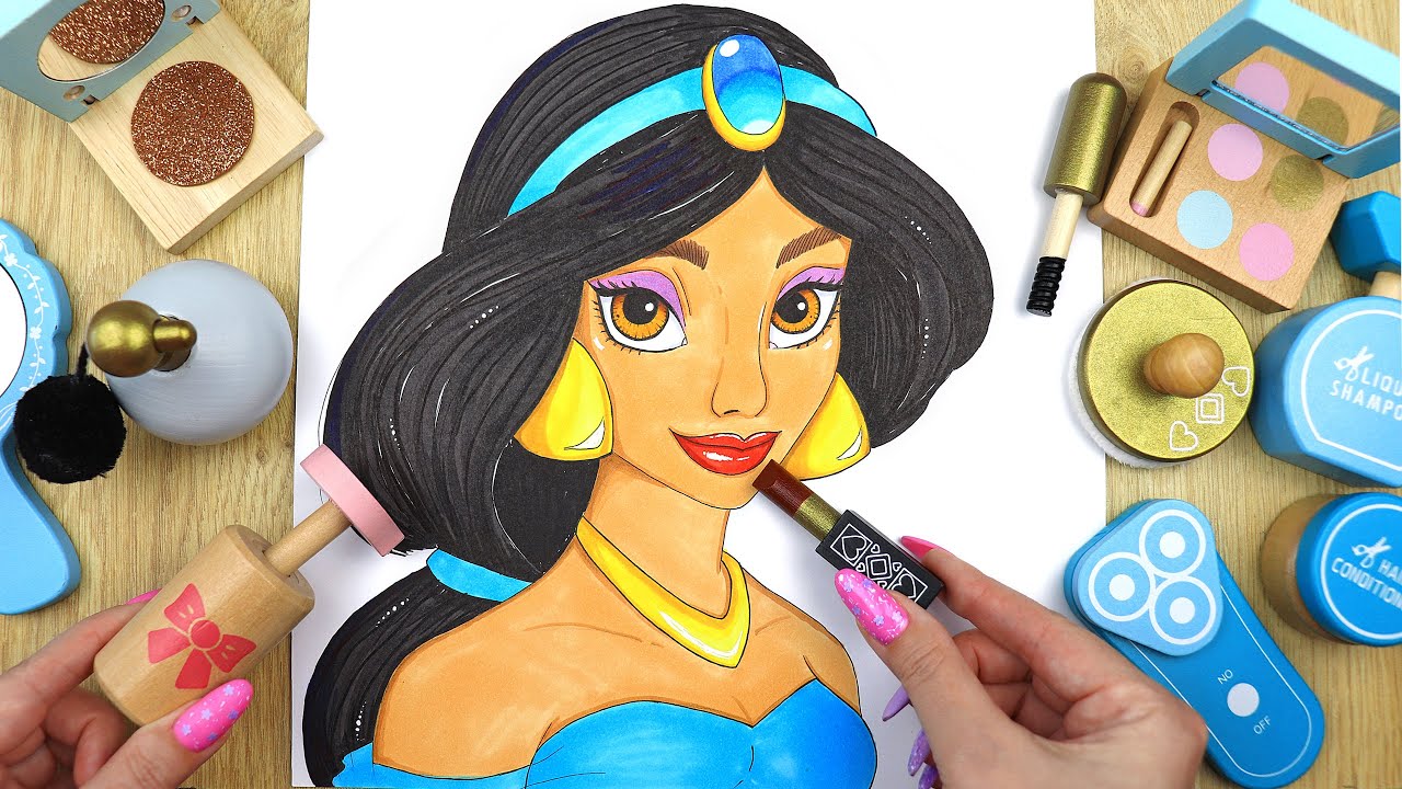 ASMR Makeup & Skincare with WOODEN Cosmetics for Princess Jasmine 💄