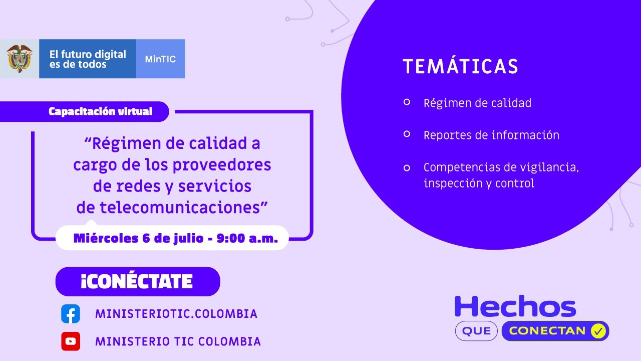 Capacitaci&oacute;n: R&eacute;gimen de calidad a cargo de proveedores de redes y  telecomunicaciones