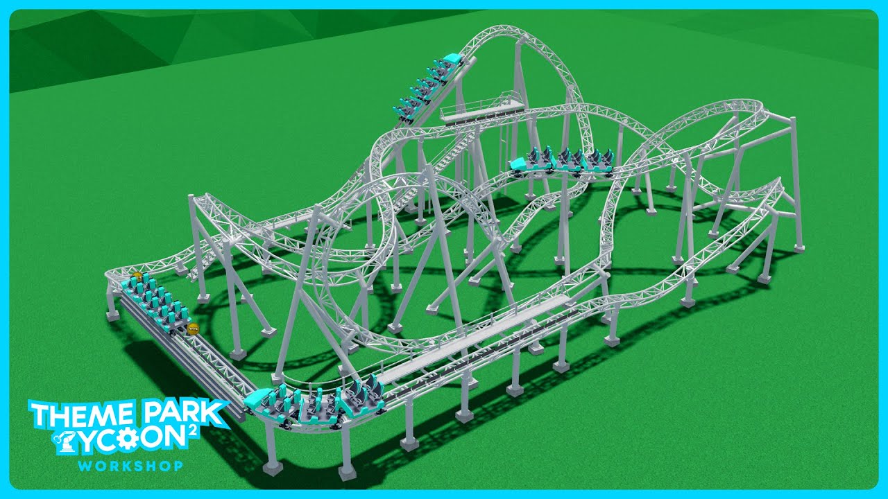 Compact Multi-Launch Coaster Blueprint in Theme Park Tycoon 2