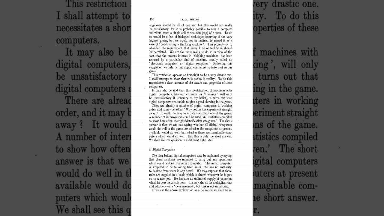 COMPUTING MACHINERY AND INTELLIGENCE