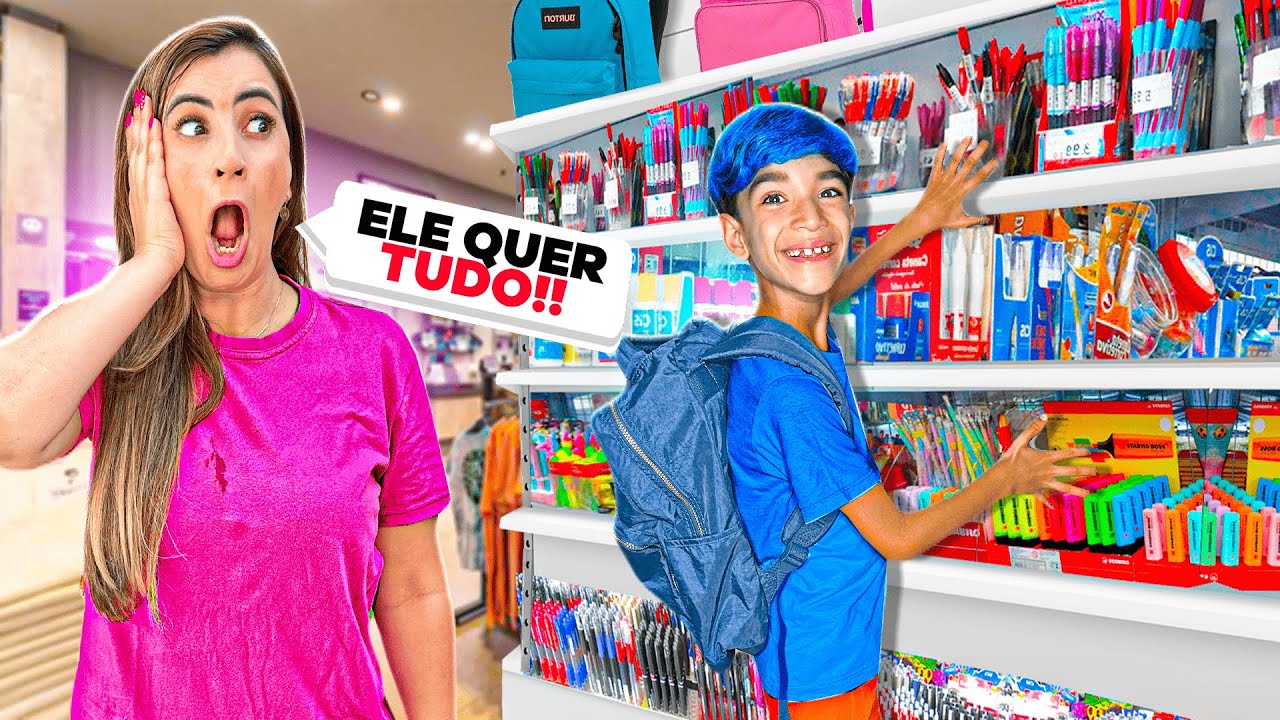 Tudo Que O Lucas Encostar Eu Compro! (Especial Material Escolar 2024) 🎒✏️