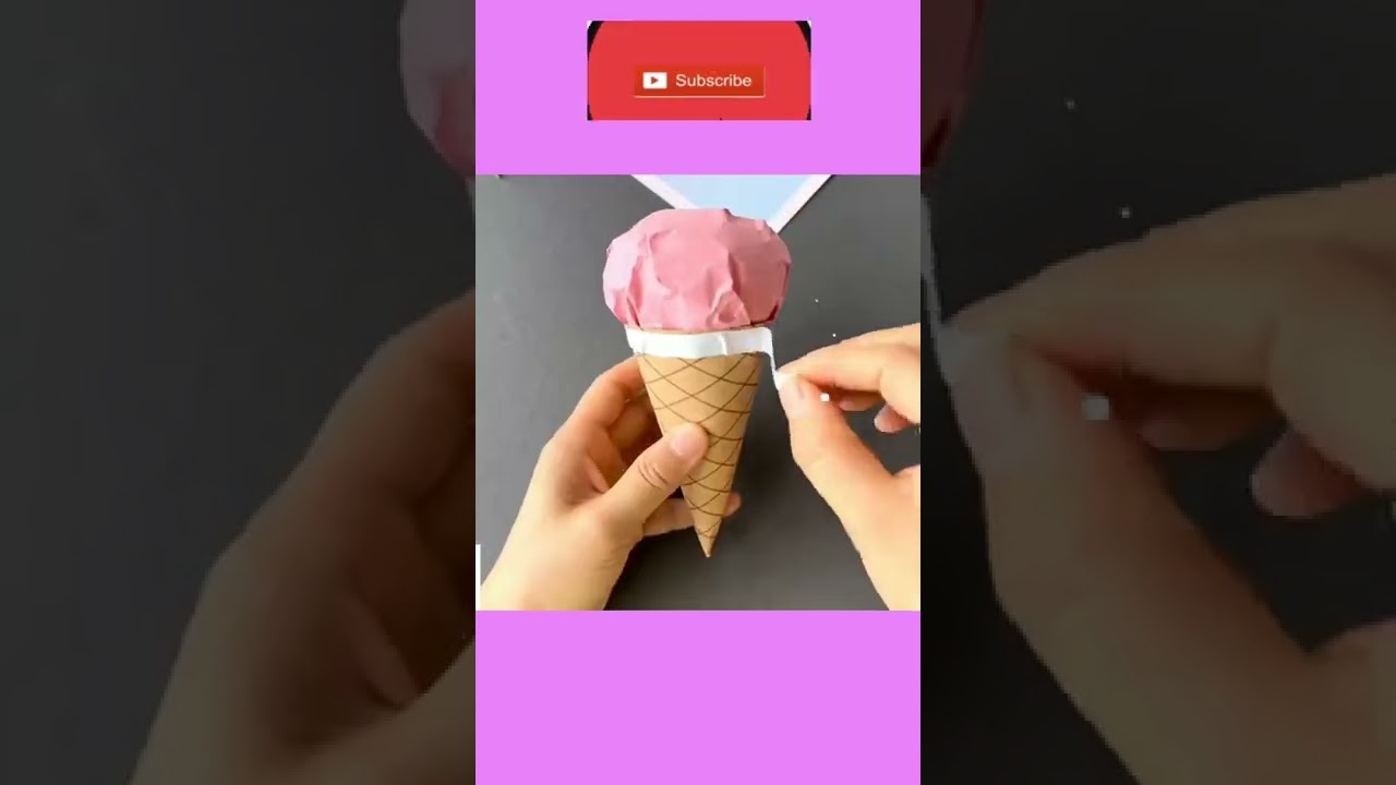 Paper ice.cream cone idea for kids