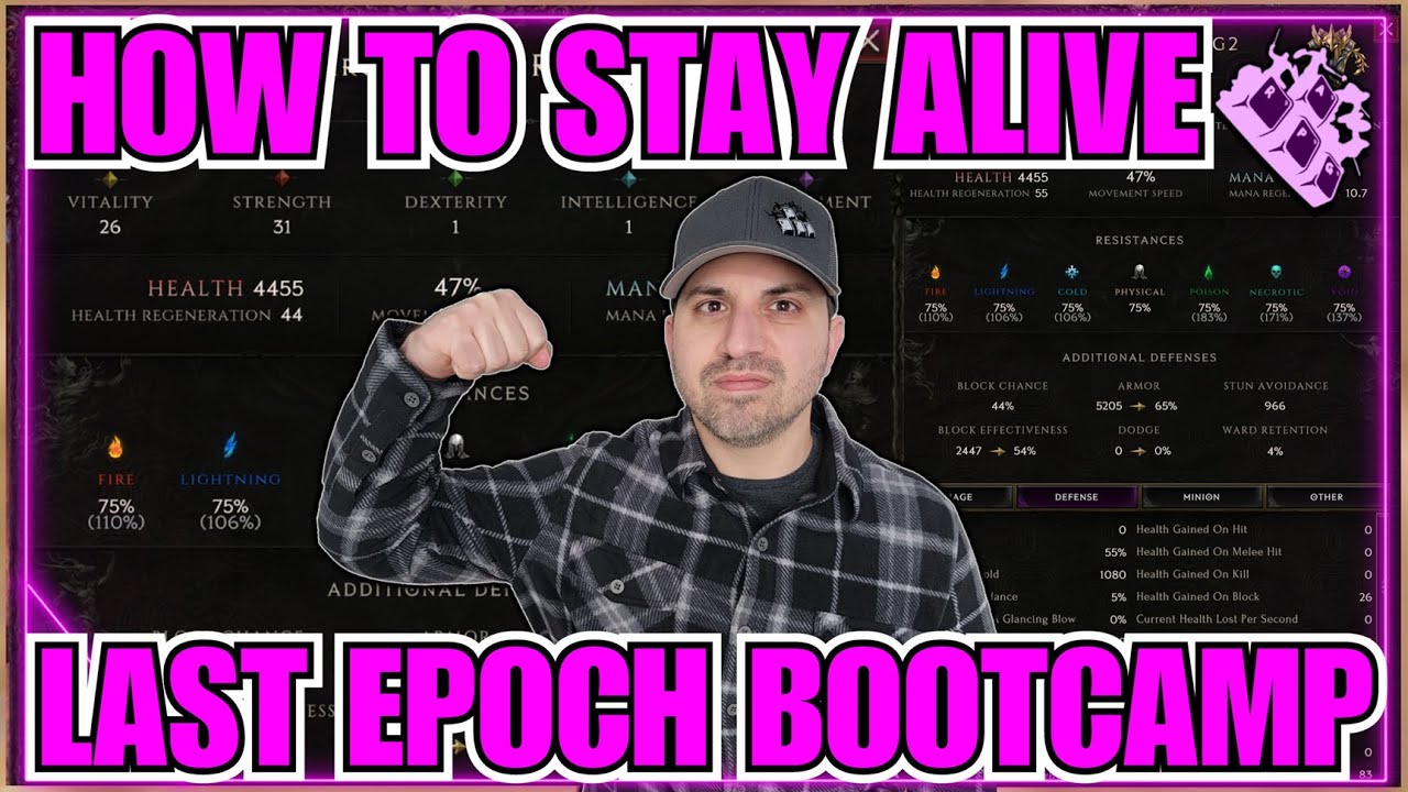 Last Epoch Defense 101... How To Stay Alive! Learn To TANK Hits!