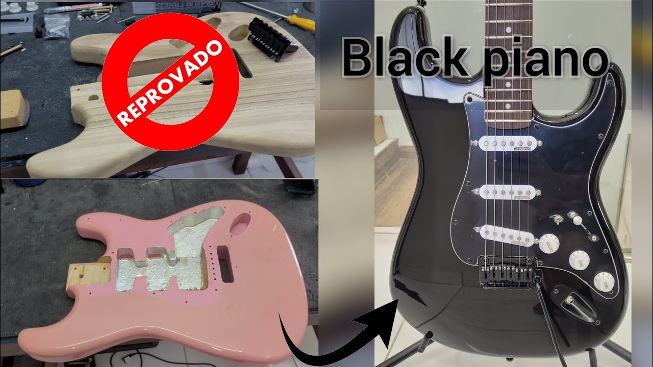 Guitarra Strato - Pintura Black Piano
