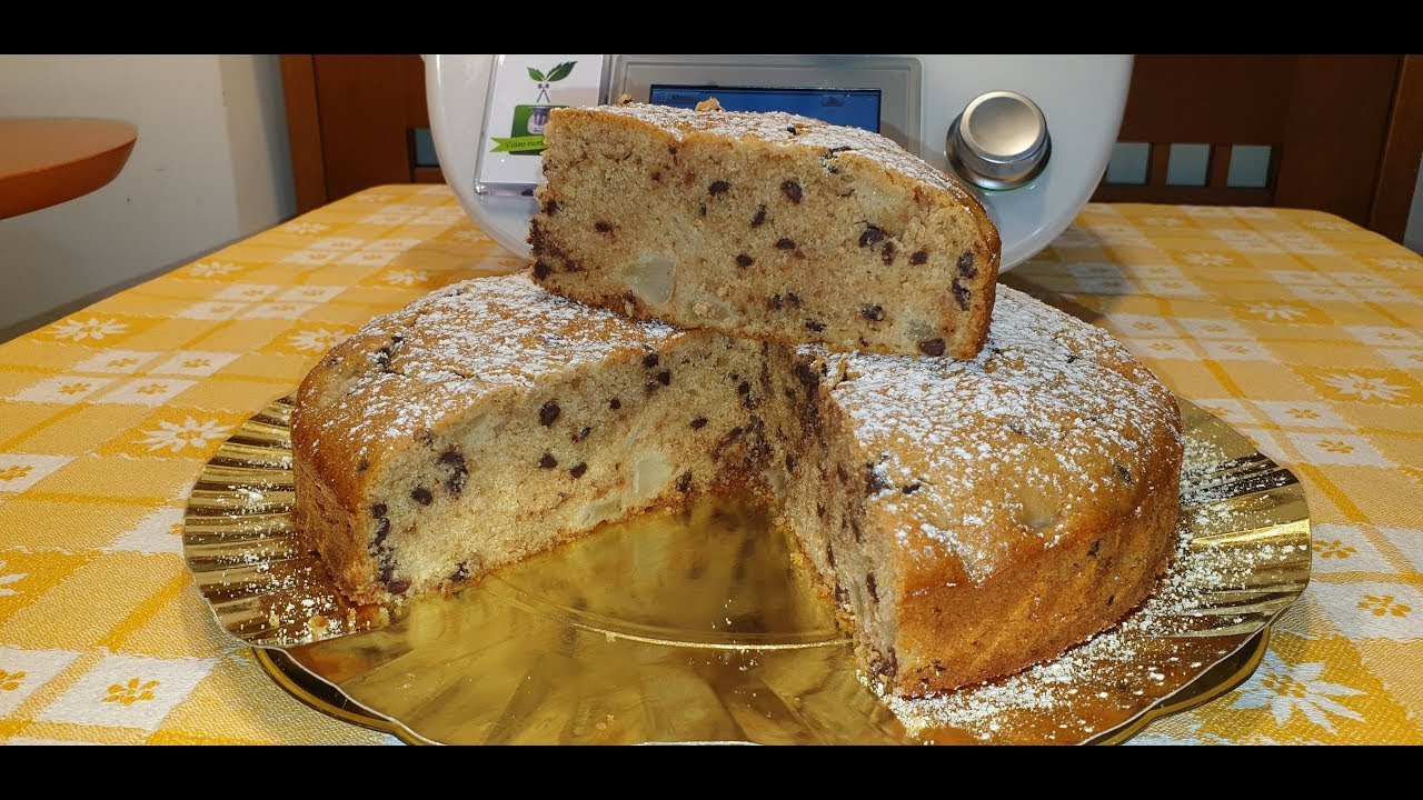 Torta allo yogurt con pere e cioccolato per bimby TM6 TM5 TM31