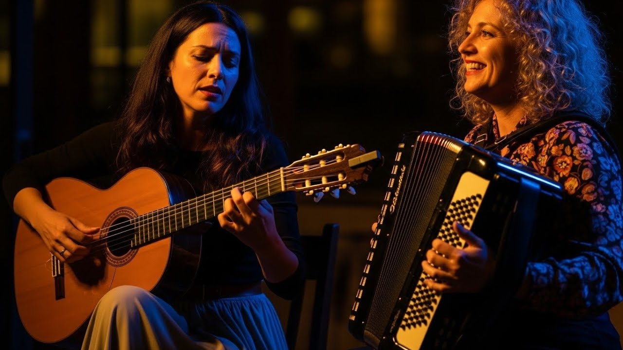 The Most Beautiful Fusion!!! Dreamy Night Harmony Spanish Guitar & Accordion