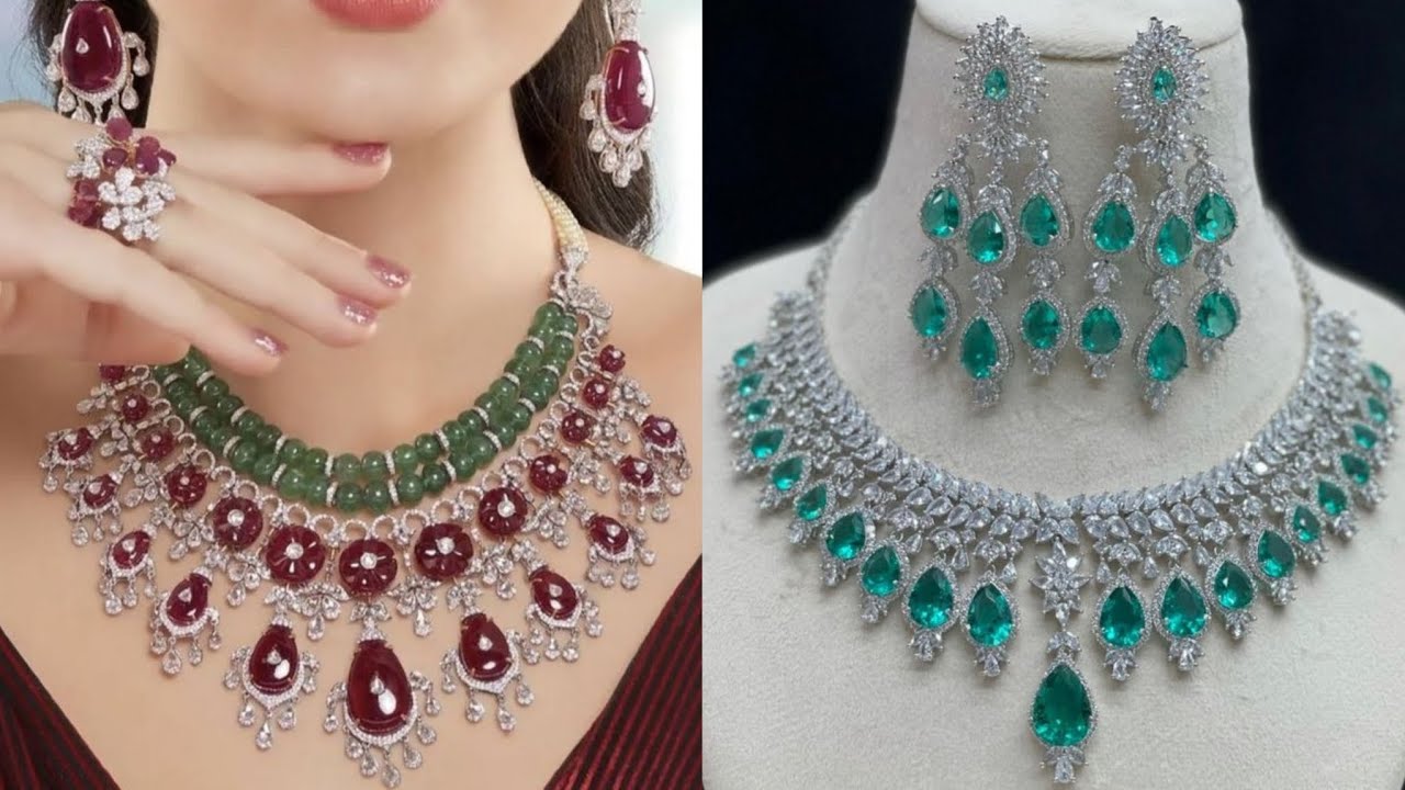 Party Wear Necklace set Design 2024 , Stylish Necklace sets designs for girls & women