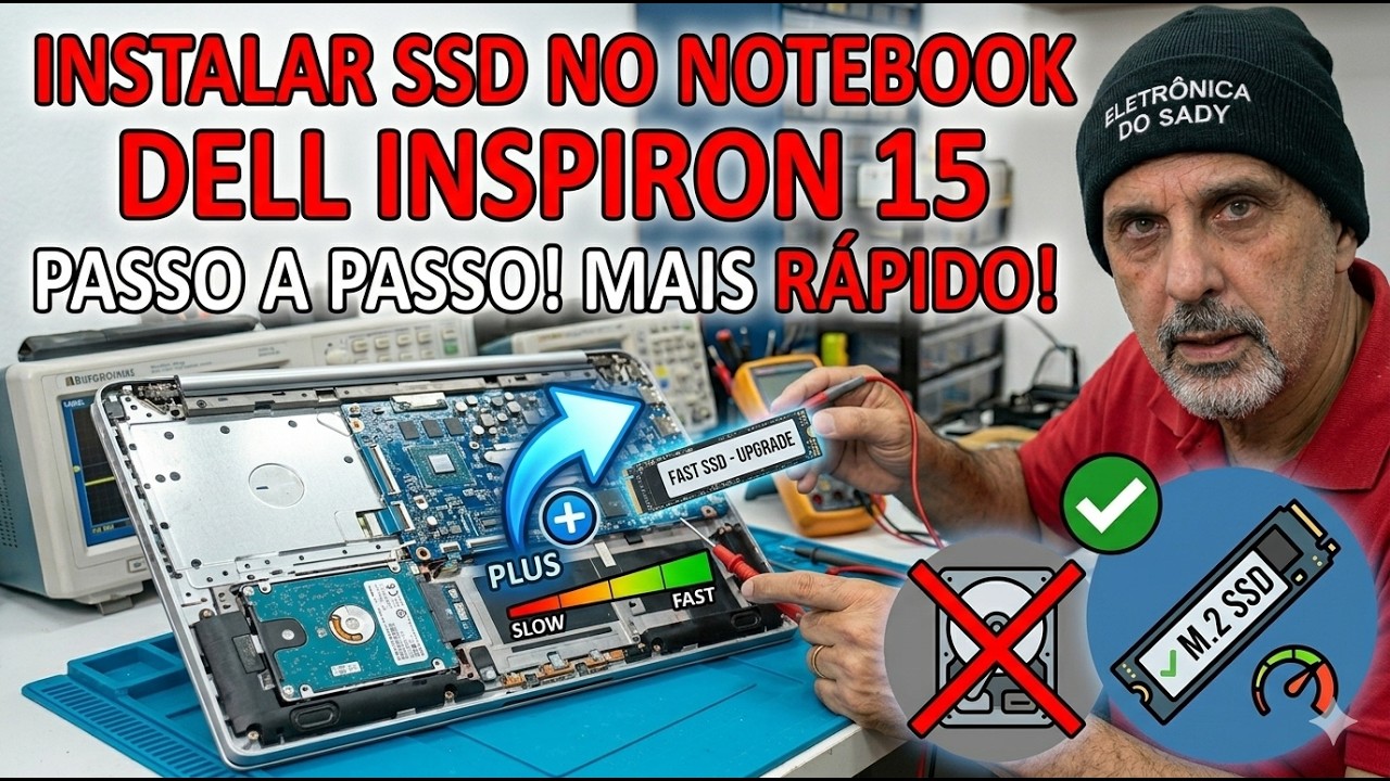 Instalar SSD no notebook Dell Inspiron 15 para o laptop ficar mais rápido