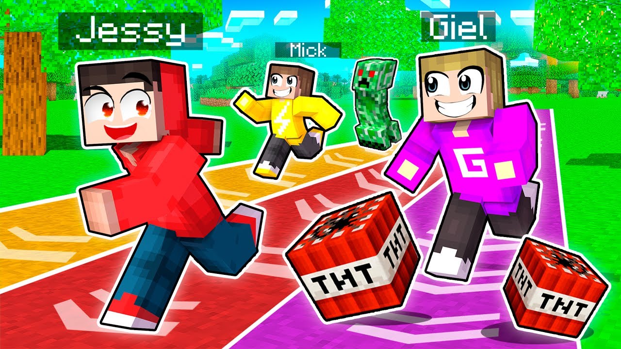Je Kan ALLEEN In Een RECHTE LIJN LOPEN In MINECRAFT!