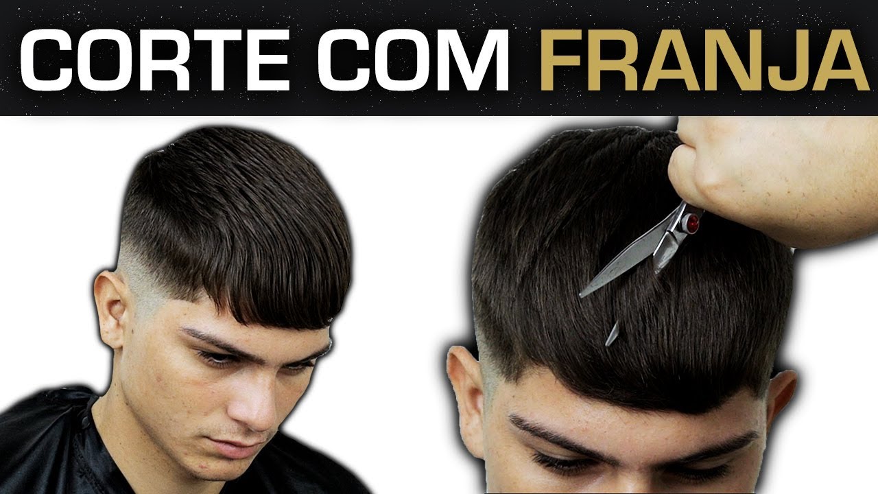 CORTE DE CABELO COM FRANJA! Corte Degradê Masculino Passo a Passo
