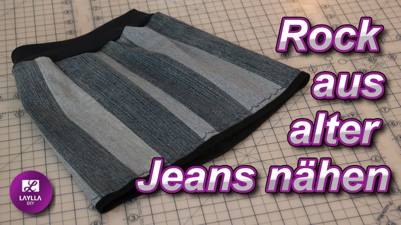 DIY / Rock aus alter Jeans nähen -  aus alt mach neu / Upcycling